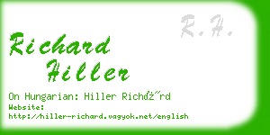 richard hiller business card